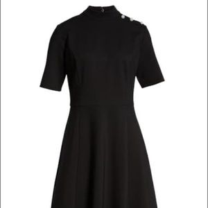 Atlantic-Pacific Stretch Ponte Dress in M Black